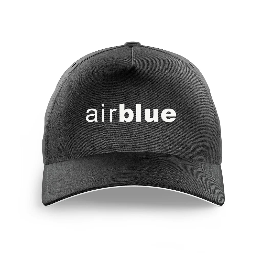 Air Blue printed hat - black