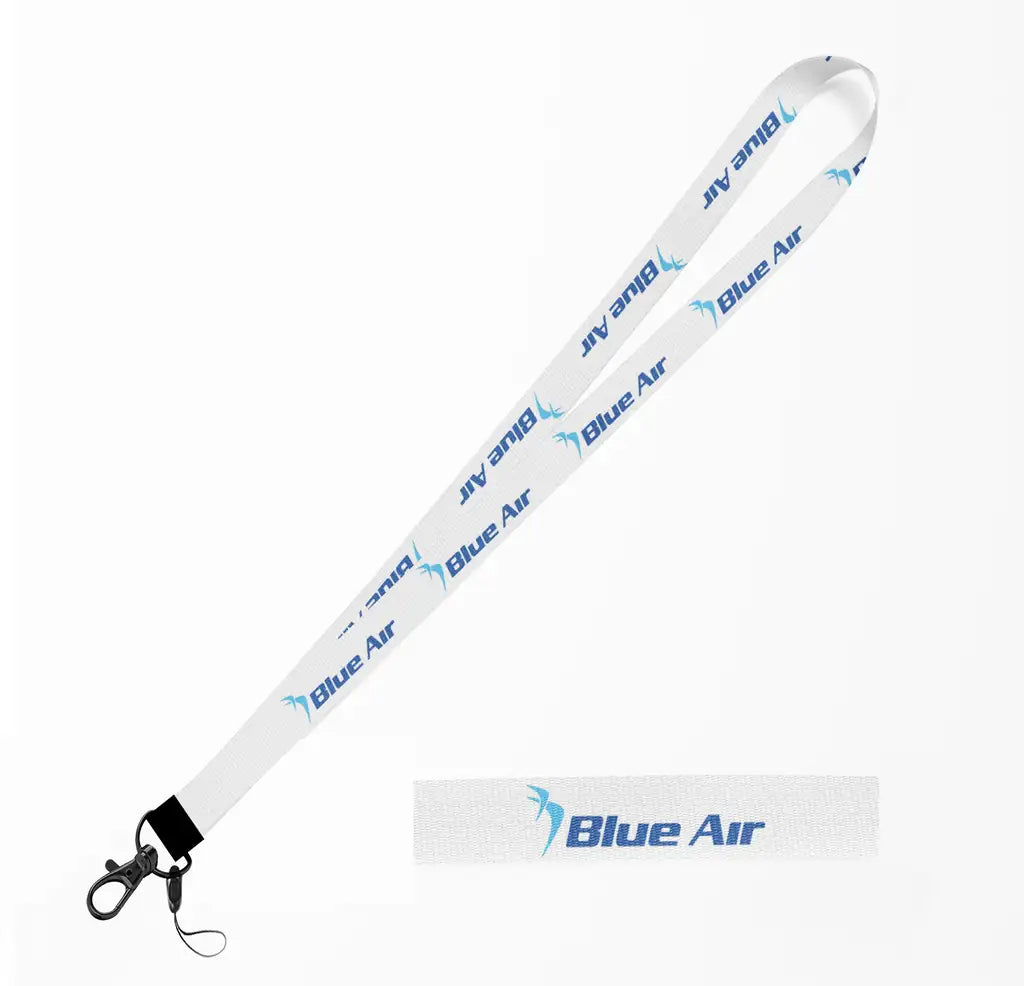 Air Blue lanyard - white
