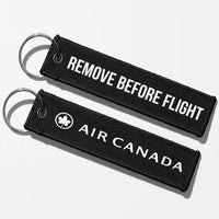 Thumbnail for Air Canada Crew & Staff Tag Key Chains - Black - Remove Before Flight