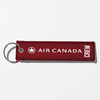 Thumbnail for Air Canada Crew & Staff Tag Key Chains - Dark Red - Crew