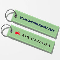 Thumbnail for Air Canada Crew & Staff Tag Key Chains - Light Green - Personalized