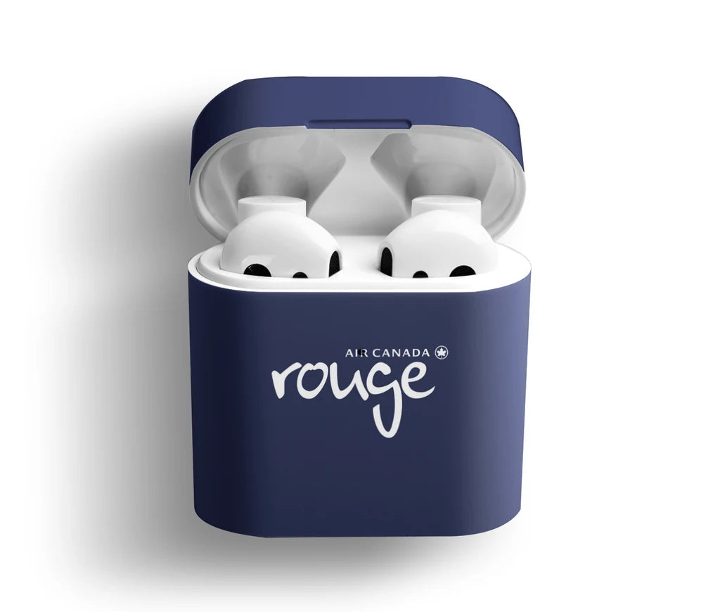 Air Canada rouge Airlines AirPods plastic case - Dark Blue