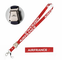 Thumbnail for Air France Airlines seat belt lanyard - red