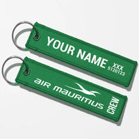 Thumbnail for Air Mauritius Airlines Crew & Staff Tag Key Chains - Green - Crew + Name