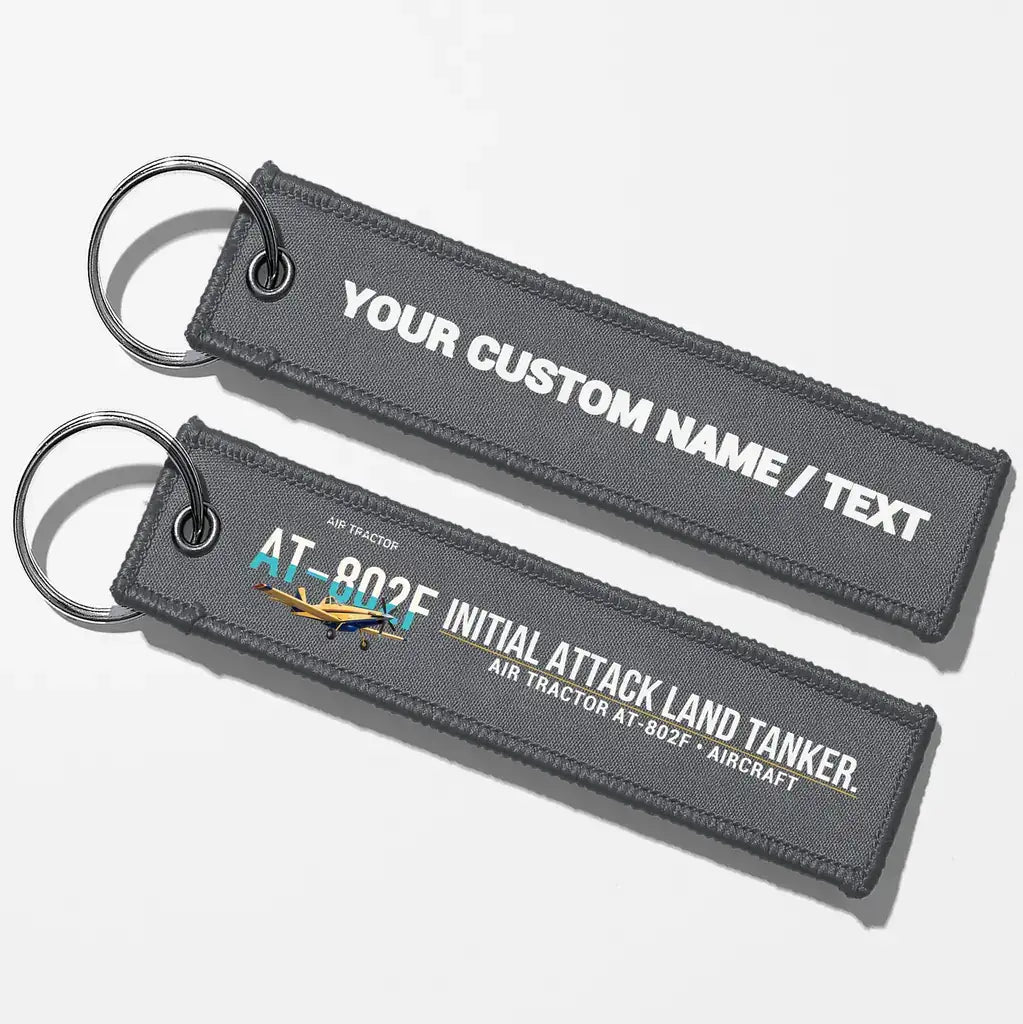 Air Tractor AT-802F Aviator Key Chains - Gray - Personalized