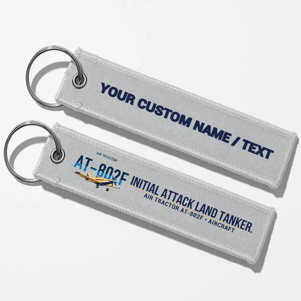 Air Tractor AT-802F Aviator Key Chains - Light Gray - Personalized