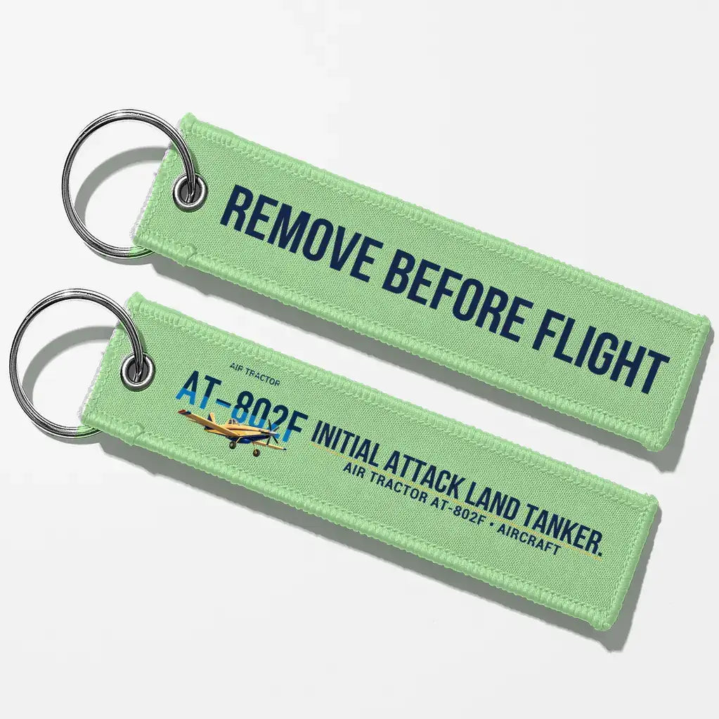 Air Tractor AT-802F Aviator Key Chains - Light Green - Remove Before Flight