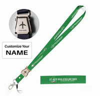 Thumbnail for Air Tractor AT-802F seat belt lanyard - green with name
