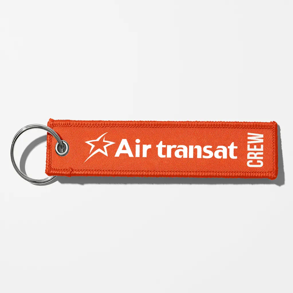 Air Transat Airlines Crew & Staff Tag Key Chains - Orange - Crew