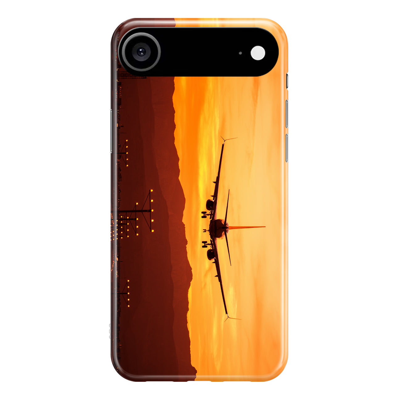 Landing Aircraft During Sunset Designed iPhone Cases