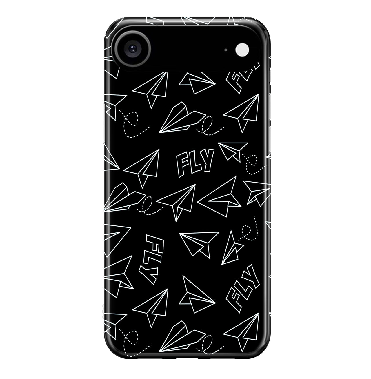 Paper Airplane & Fly-Black Designed iPhone Cases