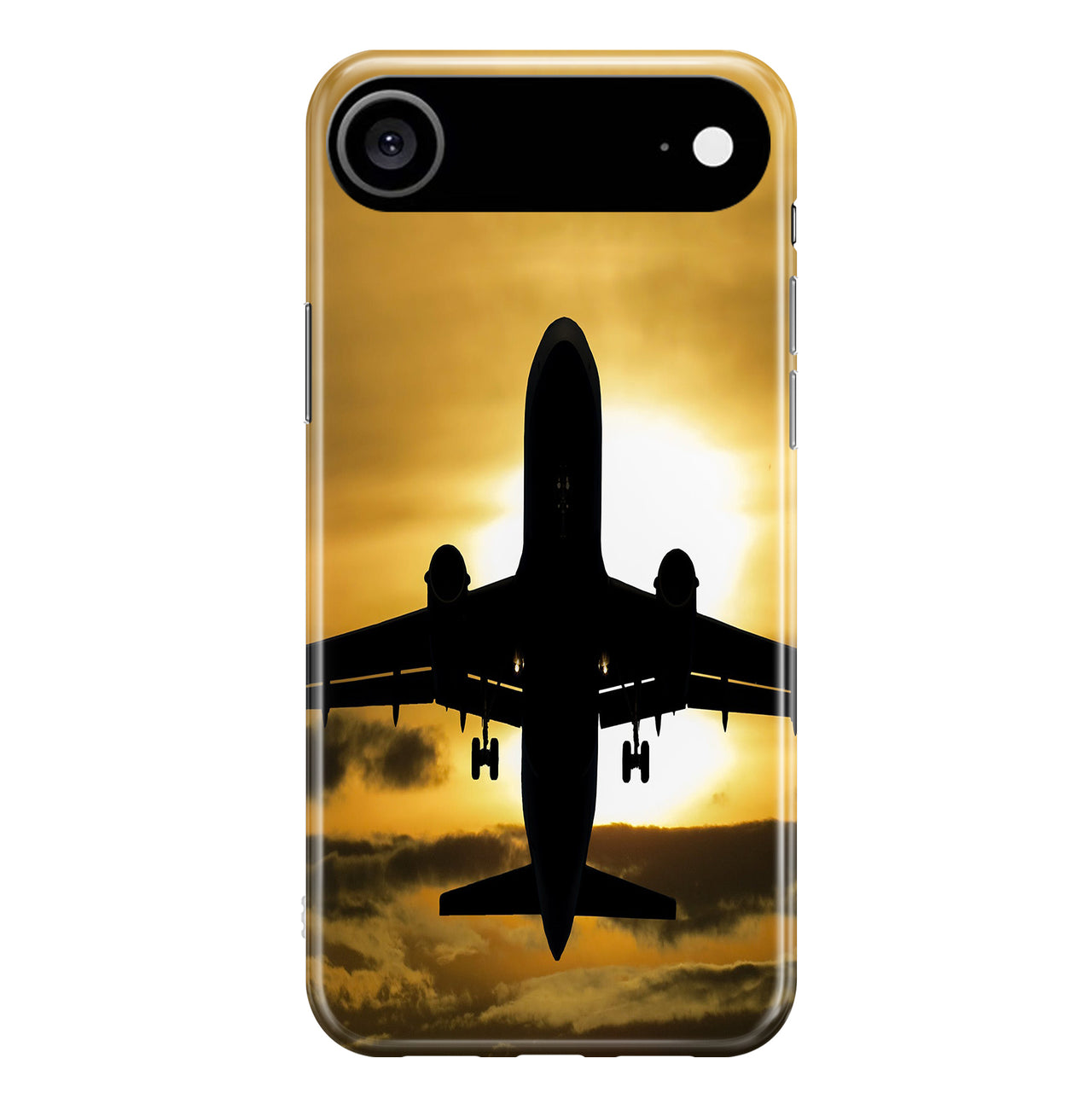 Departing Passanger Jet During Sunset Designed iPhone Cases