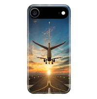Thumbnail for Airplane over Runway Towards the Sunrise Printed iPhone Cases