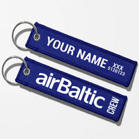 Thumbnail for Airbaltic Airlines Crew & Staff Tag Key Chains - Blue - Crew + Name