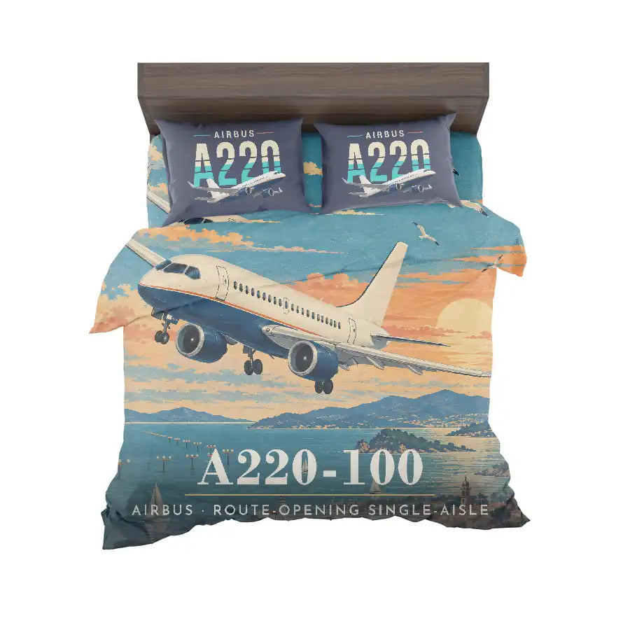 Airbus A220-100 - 3D - Bedding Set - Full Print