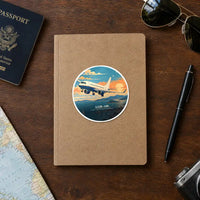 Thumbnail for Airbus A220-100 - 3D - Circle Sticker - Notebook