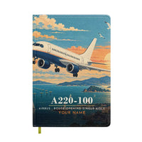 Thumbnail for Airbus A220-100 - 3D + Name - Notebook - Full Print