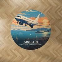 Thumbnail for Airbus A220-100 - 3D - Round Carpet - Full Print
