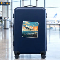Thumbnail for Airbus A220-100 - 3D - Square Sticker - Suitcase