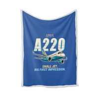 Thumbnail for Airbus A220-100 - Cartoon - Blanket - Blue