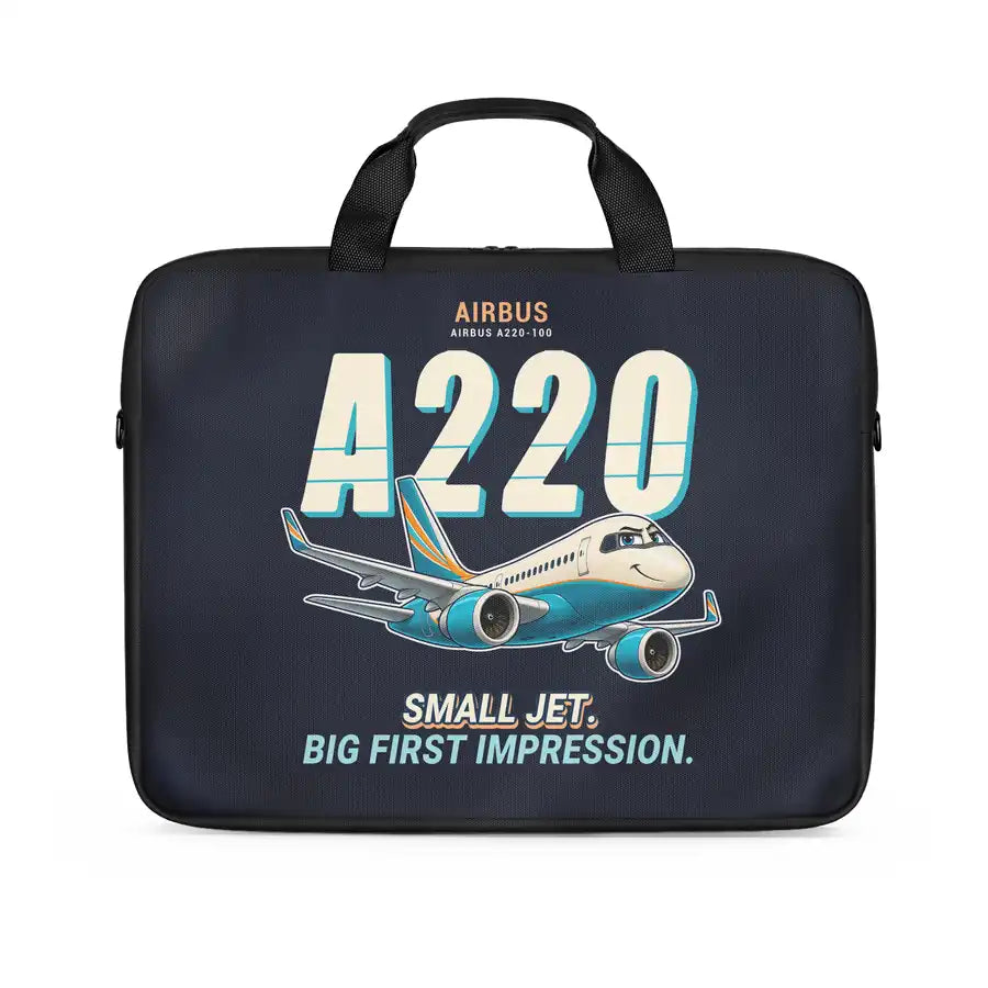 Airbus A220-100 - Cartoon - Laptop Bag