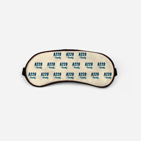 Airbus A220-100 - Cartoon Pattern - Sleep Mask - Beige