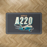 Thumbnail for Airbus A220-100 - Cartoon - Rectangle Carpet - Dark Gray