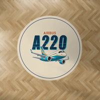 Thumbnail for Airbus A220-100 - Cartoon - Round Carpet - Beige