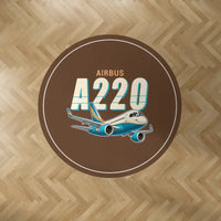 Thumbnail for Airbus A220-100 - Cartoon - Round Carpet - Brown