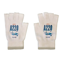 Thumbnail for Airbus A220-100 - Gloves - Cut - Cartoon + Name - Beige