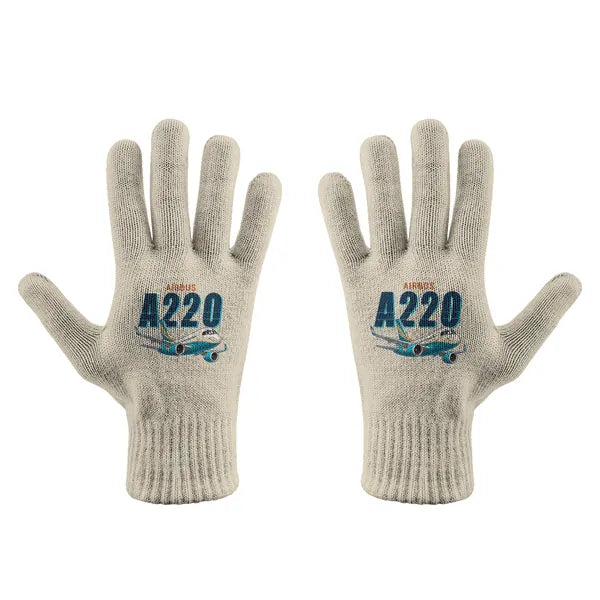 Airbus A220-100 - Gloves - Full - Cartoon - Beige