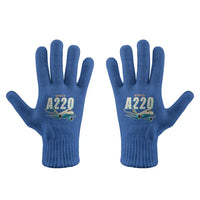 Thumbnail for Airbus A220-100 - Gloves - Full - Cartoon - Blue