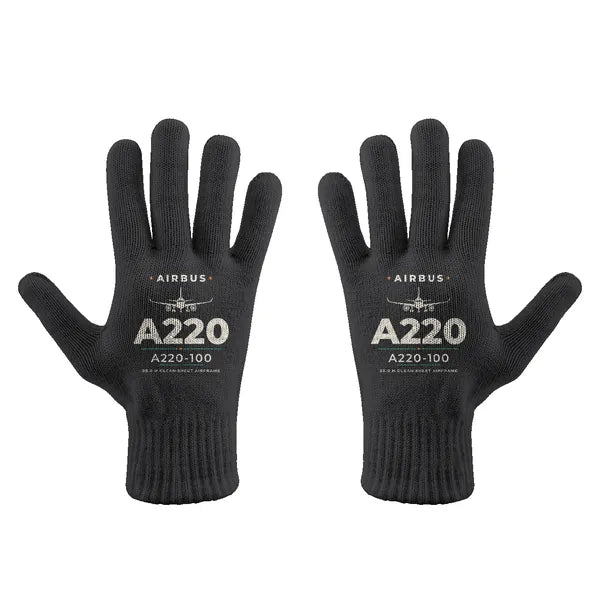Airbus A220-100 - Gloves - Full - Heritage - Black