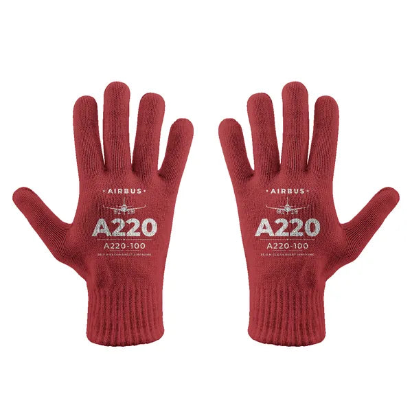 Airbus A220-100 - Gloves - Full - Heritage - Red