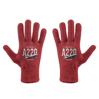 Thumbnail for Airbus A220-100 - Gloves - Full - Original + Name - Red
