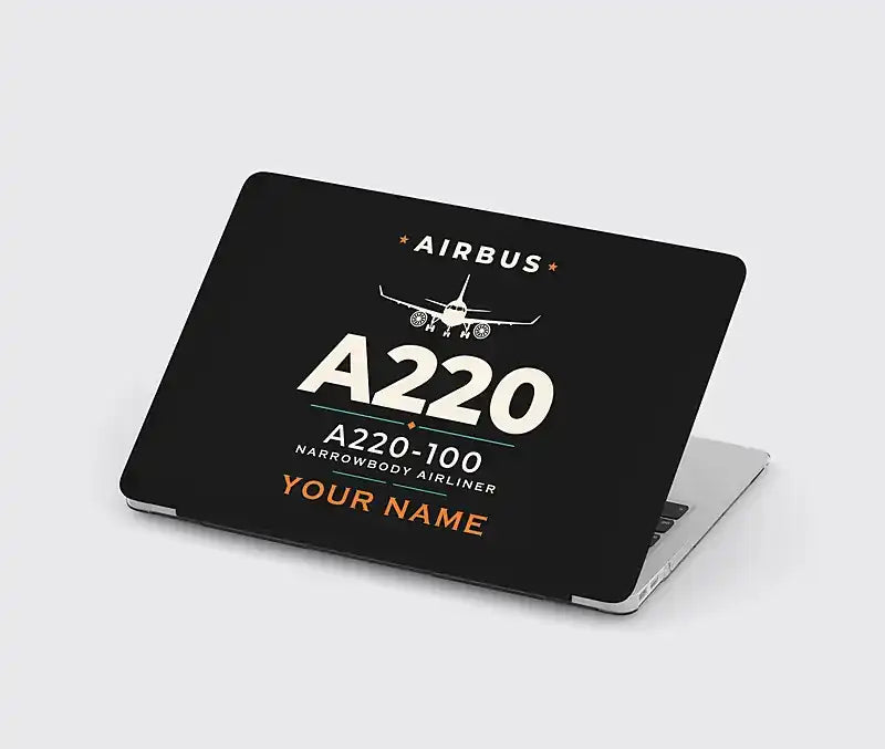 Airbus A220-100 - Heritage + Name - MacBook Case - Black