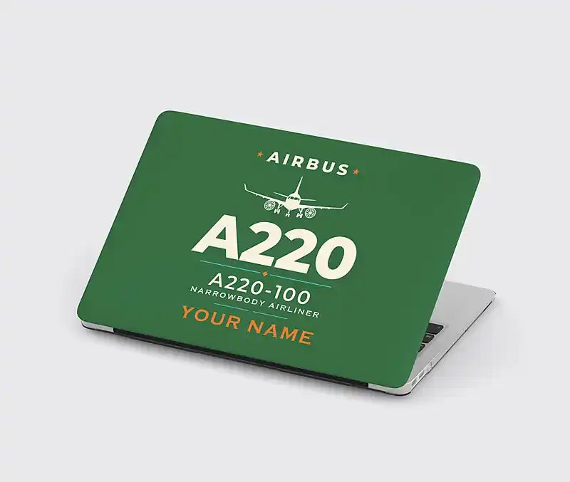 Airbus A220-100 - Heritage + Name - MacBook Case - Green