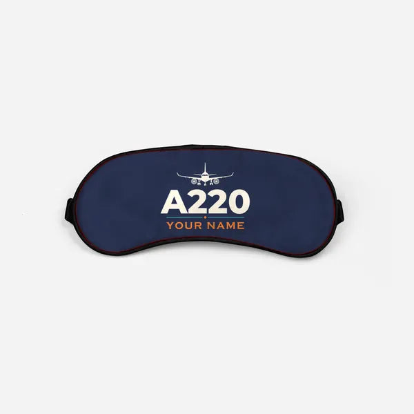 Airbus A220-100 - Heritage + Name - Sleep Mask - Navy Blue