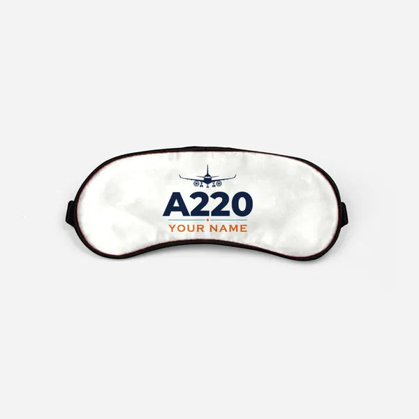 Airbus A220-100 - Heritage + Name - Sleep Mask - White