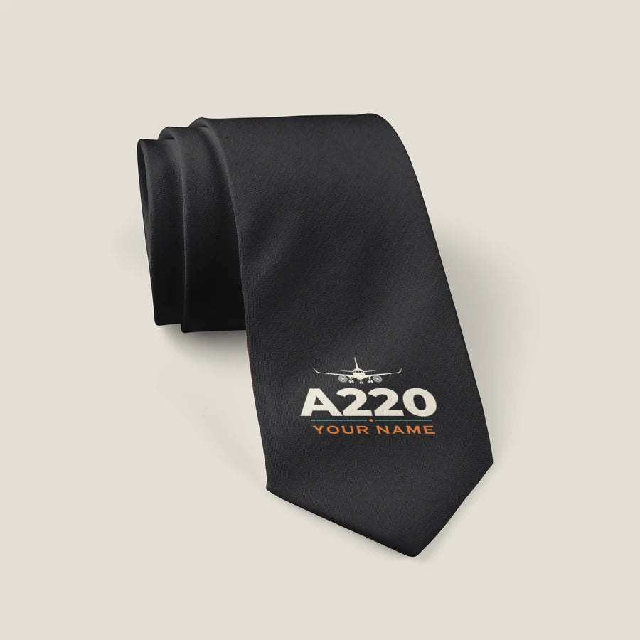 Airbus A220-100 - Heritage + Name - Tie - Black
