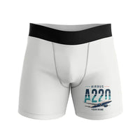 Thumbnail for Airbus A220-100 - Men Boxers - Original + Name - White
