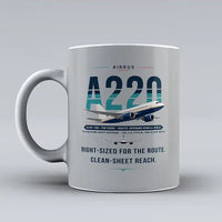 Thumbnail for Airbus A220-100 - Original - Mug - Light Gray