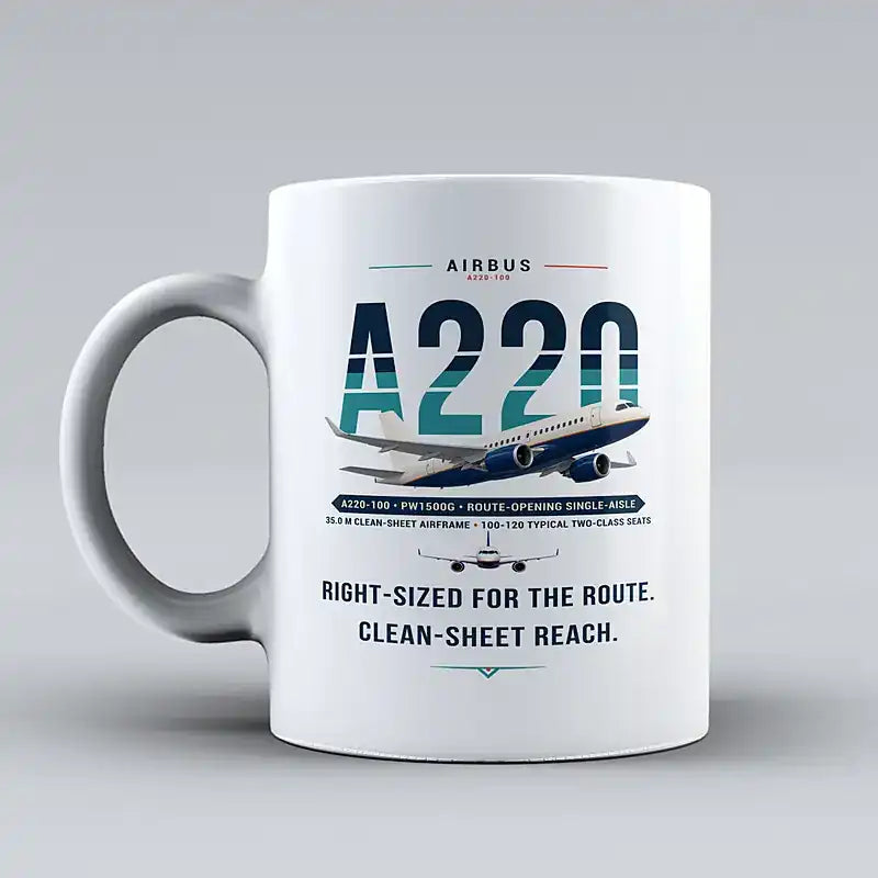 Airbus A220-100 - Original - Mug - White