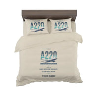 Thumbnail for Airbus A220-100 - Original + Name - Bedding Set - Beige