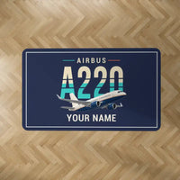 Thumbnail for Airbus A220-100 - Original + Name - Rectangle Carpet - Dark Blue