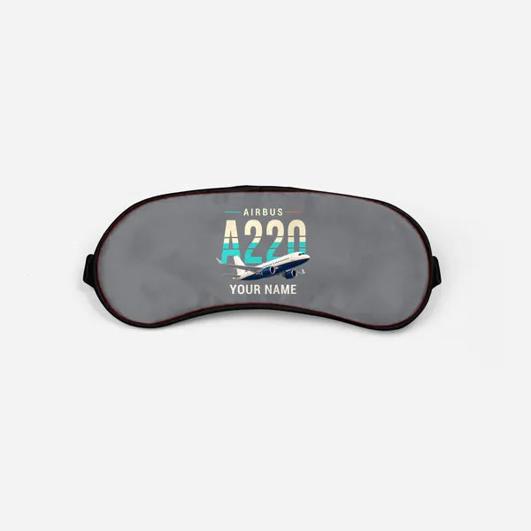 Airbus A220-100 - Original + Name - Sleep Mask - Gray
