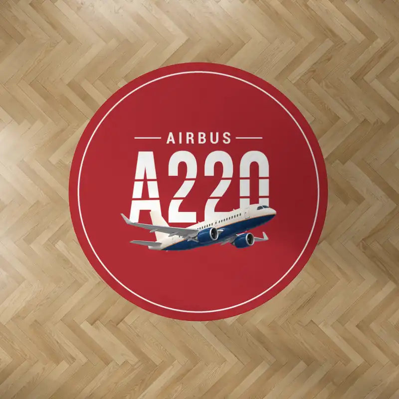 Airbus A220-100 - Original - Round Carpet - Red