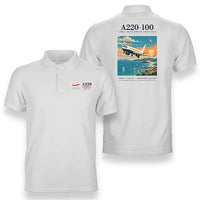 Thumbnail for Airbus A220-100 - Poster - Double-Side Polo - White