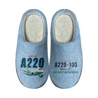 Thumbnail for Airbus A220-100 - Slippers - Cotton - Cartoon - Light Blue