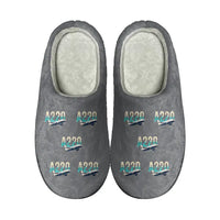 Thumbnail for Airbus A220-100 - Slippers - Cotton - Original Pattern - Gray